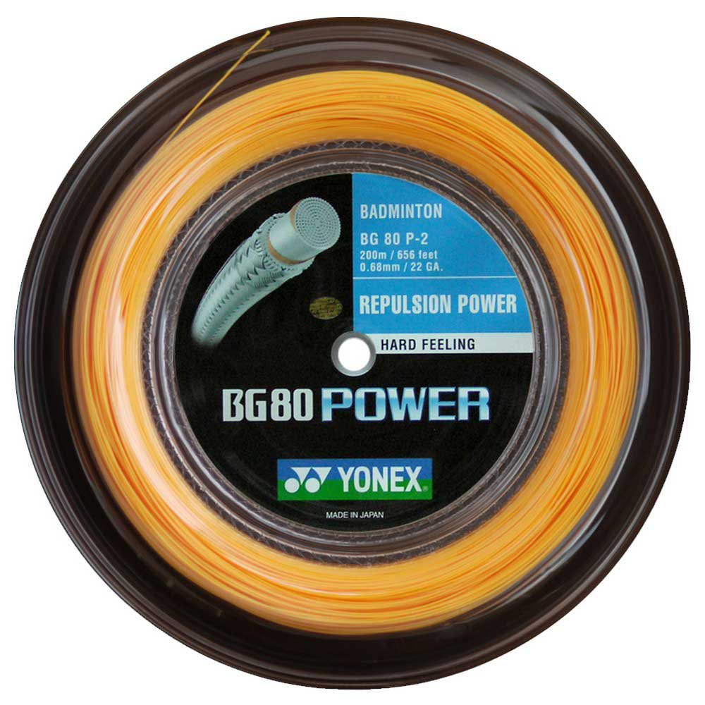 Yonex Bg 80 Power 200 M Badminton Reel String Orange 0.68 mm von Yonex