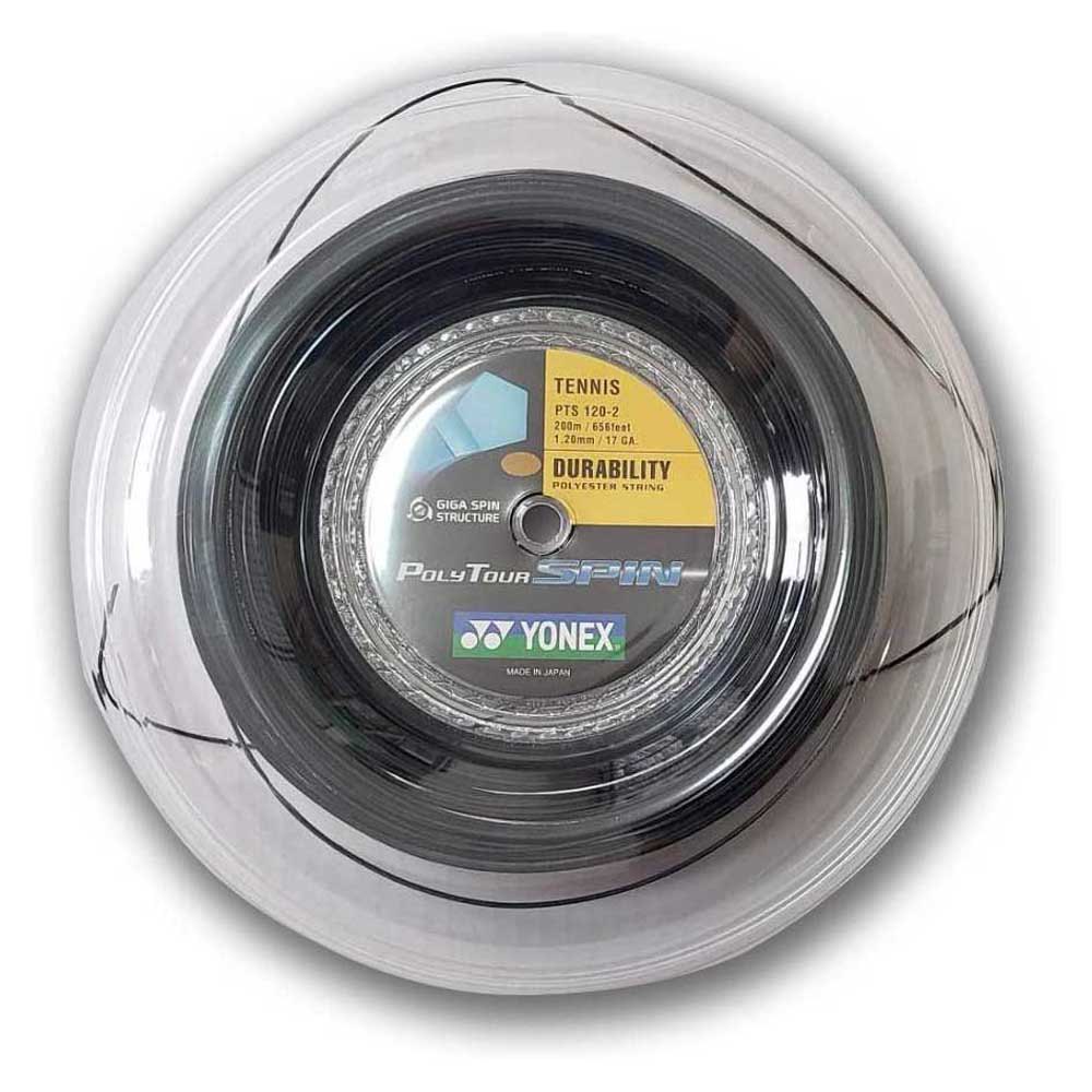Yonex Poly Tour Spin 200 M Tennis Reel String Schwarz 1.20 mm Yonex Poly Tour Spin 200 M Tennis Reel String Schwarz 1.20 mm von Yonex