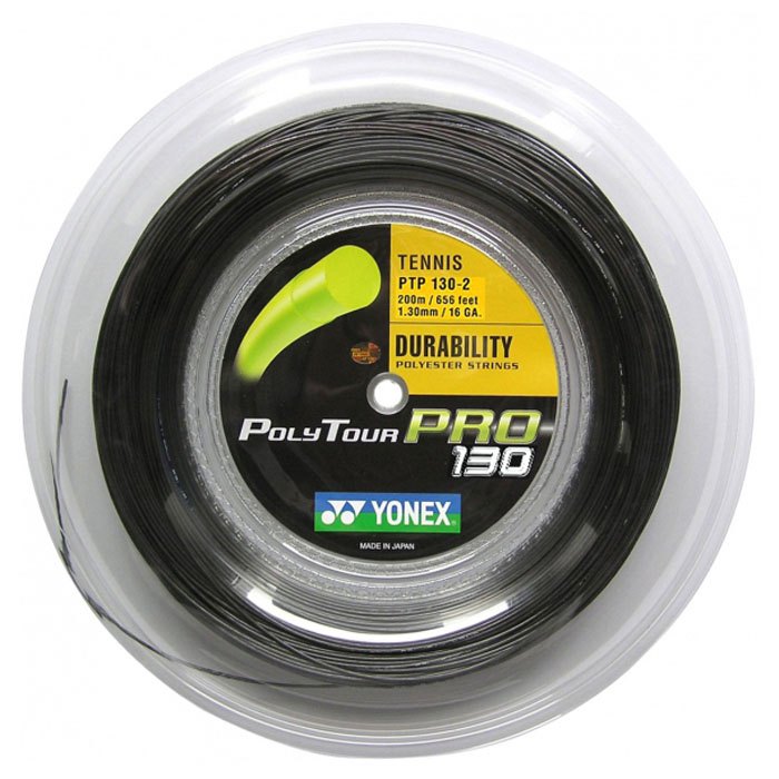Yonex Polytour Pro 200 M Tennis Reel String Schwarz 1.30 mm von Yonex