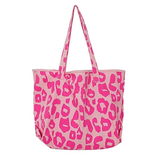 Yooamz Canvas Tasche Damen Umhängetasche Damen Schultertasche Lässige Tote Handtasche Shopper Tasche Damen Groß für Alltag, Büro, Schulausflug und Einkauf (Rosa) von Yooamz