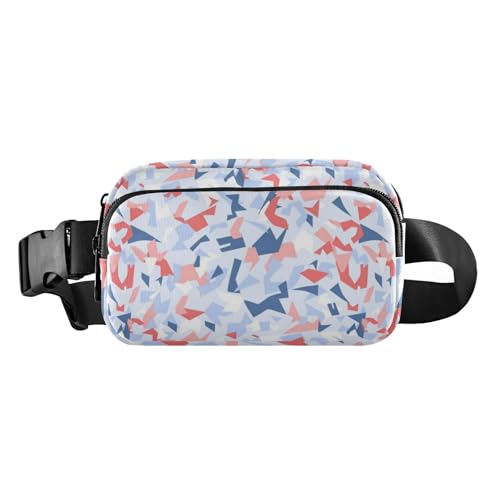 Buntes Terrazzo-Muster, stilvolle Hüfttasche für Herren und Damen, Mini-Brusttasche, Gürteltasche mit verstellbarem Riemen für Reisen, Urlaub, Laufen, Buntes Terrazzo-Muster, 1 size von Yoogain