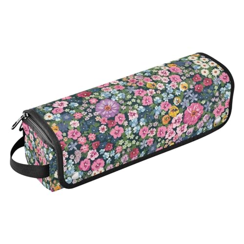 Yoogain Hair Tools Reisetasche mit herausnehmbarer, hitzebeständiger Matte, wasserdicht, Reise-Organizer für heiße Werkzeuge, Lockenstab und Glätteisen, Haarvolumizer, viele verschiedene Blumenfelder, von Yoogain