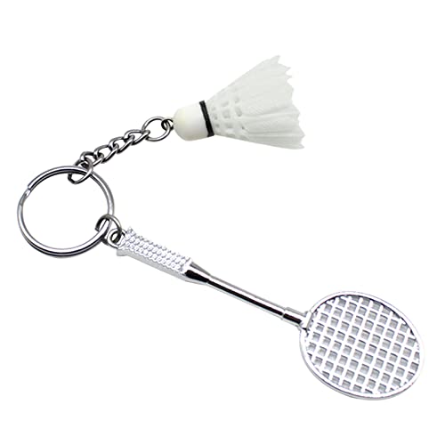 Yooghuge 3D Badminton Schläger Bälle Sport Schlüsselanhänger Anhänger Schlüsselanhänger Schlüsselanhänger Auto Tasche Anhänger Charm Schlüsselanhänger von Yooghuge