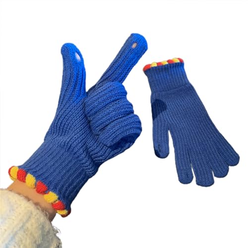 Yooghuge Unisex Winter Warme Handschuhe Winddicht Kältebeständig Gestrickte Handschuhe Thermo Handschuhe Zum Laufen Radfahren Camping Angeln von Yooghuge