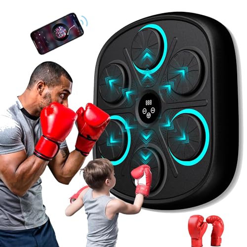Musik Boxing Machine, Bluetooth Intelligente Boxmaschine Zur Wandmontage, Boxen Training Geräte mit Boxhandschuhen für Kinder, Erwachsene, Heimtraining, Fitnessstudio Musik Boxing Machine, Bluetooth Intelligente Boxmaschine Zur Wandmontage, Boxen Training Geräte mit Boxhandschuhen für Kinder, Erwachsene, Heimtraining, Fitnessstudio von Yopyuenn