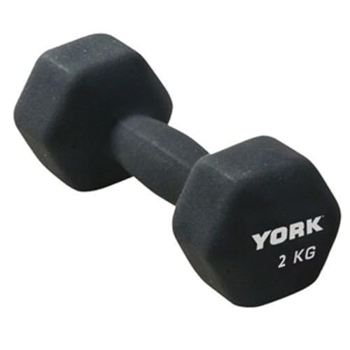 York Fitness Hantel Neo-Hex, schwarz, 1 x 2 kg, 15633 von York