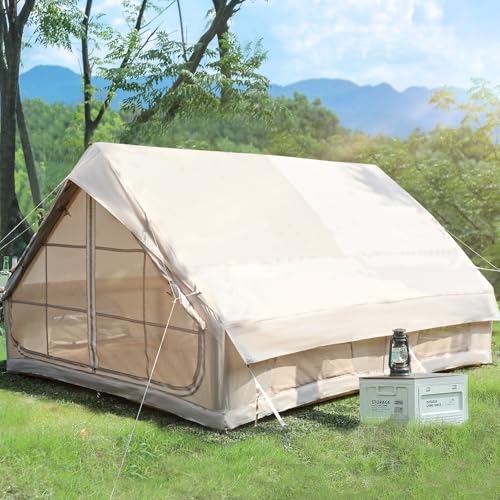 Aufblasbares Zelt, Outdoor-Zelt für 4-8 Personen mit Luftpumpe & gstasche, aufblasbares Zelt aus wasserdichtem Oxford-Stoff, schneller Aufbau, mit Fenstern & Netz-Türen für Camping, Outdoor Aufblasbares Zelt, Outdoor-Zelt für 4-8 Personen mit Luftpumpe & gstasche, aufblasbares Zelt aus wasserdichtem Oxford-Stoff, schneller Aufbau, mit Fenstern & Netz-Türen für Camping, Outdoor von Yorkgargen