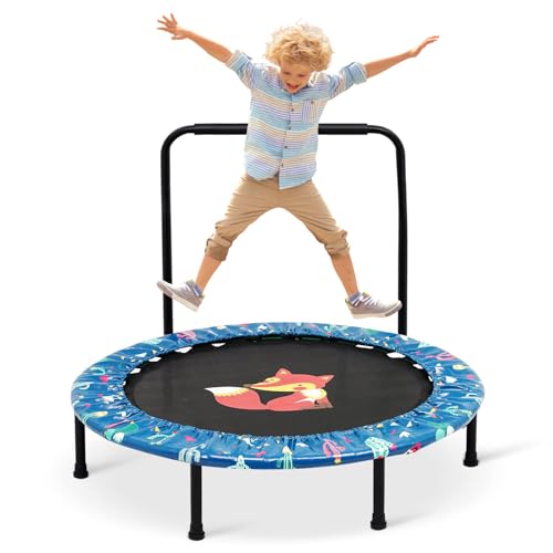 Kindertrampolin Mini Trampolin für Kinder, Indoor Outdoor Jumping Gartentrampoline von Yosamy