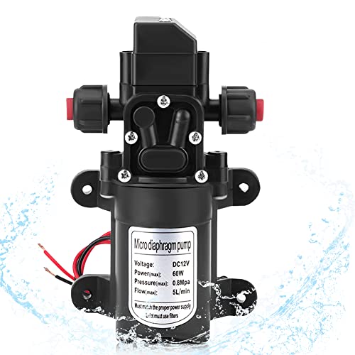 12v Wasserpumpe, Druckwasserpumpe Membranpumpe 12v, Hochdruckwasserpumpe 116psi Selbstansaugende Wasserpumpe Öltransferpumpe Elektrischer Extraktor für Wohnwagen Campingboot 12v Wasserpumpe, Druckwasserpumpe Membranpumpe 12v, Hochdruckwasserpumpe 116psi Selbstansaugende Wasserpumpe Öltransferpumpe Elektrischer Extraktor für Wohnwagen Campingboot von Yosoo Health Gear