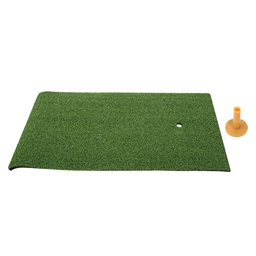 Yosoo Health Gear Abschlagmatte Golf, Turf Golf Schlagmatte, Residential Golf Übungsmatte Mit Gummi T-stück Halter, Ideal Für Drinnen Und Draußen von Yosoo Health Gear