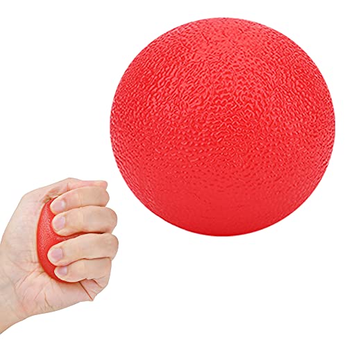 Yosoo Health Gear Anti Stress Bälle, Ball Physiotherapie Hand, Silikon Weich Tragbare Leichte Handübungsbälle für Erwachsene Jugendliche Hand Finger Stärke Übung Stressabbau, 5 Farben Optional (Rot) von Yosoo