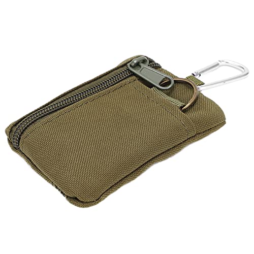 Yosoo Health Gear EDC Molle Pouch, Outdoor Tactical Molle Pouch Taillen-Hängetasche, Tragbare Mini-Geldbörse mit Karabiner, Kleine Geldbörse Herren-Gürteltasche für Sport, Wandern, Camping, (Grün) von Yosoo Health Gear