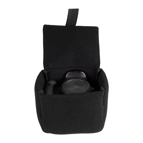 Yosoo Stoßfeste Kameratasche Einsatztasche Samtkamera-Einsatztasche Gepolstert Tragbare Trennwand Kamera Gepolsterte Tasche zum Schutz der DSLR-Kamera(Schwarz) von Yosoo