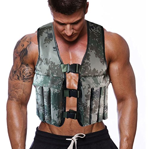 Gewicht-Westen, 20 kg Verstellbare Gewichtsweste in Tarnfarben für Gewichtsverlust, Laufen, Training, Fitness Gewicht-Westen, 20 kg Verstellbare Gewichtsweste in Tarnfarben für Gewichtsverlust, Laufen, Training, Fitness von Yosoo
