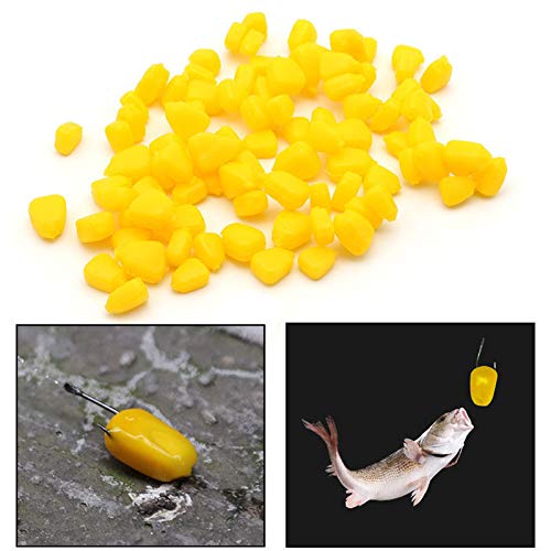 Karpfen Mais, Pop Up Mais Angeln, 50Pcs Yellow Plastic Artificial Carp Baits Locken Simulationsköder mit schönem Duft für Süßwasserfischen Graskarpfen Silberkarpfen im Freien Karpfen Mais, Pop Up Mais Angeln, 50Pcs Yellow Plastic Artificial Carp Baits Locken Simulationsköder mit schönem Duft für Süßwasserfischen Graskarpfen Silberkarpfen im Freien von Yosoo