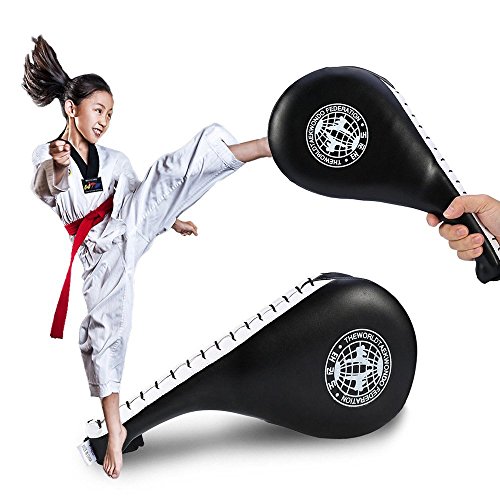 Kick Target Pads, PU Taekwondo-Schlagpolster Doppelpolster Kickboxing Schlagpads Handpratzen Fußtechniken Trainerpratze für Karate, Kickboxen Kick Target Pads, PU Taekwondo-Schlagpolster Doppelpolster Kickboxing Schlagpads Handpratzen Fußtechniken Trainerpratze für Karate, Kickboxen von Yosoo