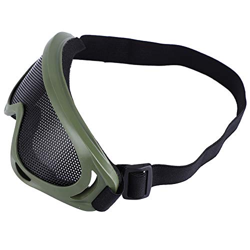 Yosoo Health Gear Airsoft-Netzbrille, Netzbrille, Augenschutz, X400, Taktische Helmbrille, Stahllinsen, Paintball-Brille für Outdoor-Jagd, CS-Spiel (Grün) von Yosoo