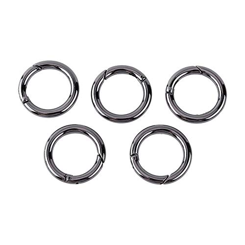 EDC Ringschnalle Verriegelungskarabiner 5PCS Zinklegierung Runde Karabiner Federschnappclips Haken Schlüsselbund Schlüsselringschnalle EDC Ringschnalle Verriegelungskarabiner 5PCS Zinklegierung Runde Karabiner Federschnappclips Haken Schlüsselbund Schlüsselringschnalle von Yosoo Health Gear