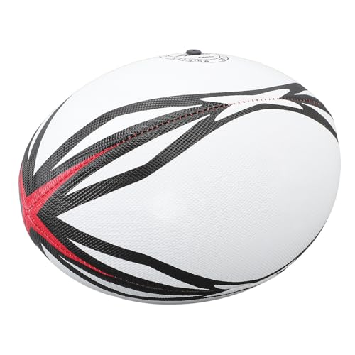 Yosoo Match-Rugbyball, Nummer 9, Weißer PVC-Rugbyball für und Erwachsene, Gute Elastizität, Einfach zu Handhaben, Geeignet für Unterhaltung, Training von Yosoo