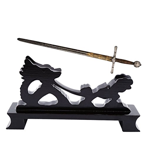 Yosoo Präsentationsständer in Form eines chinesischen Drachens, für Katana-, Ninja-, Samurai-Schwert, Halterung/Ständer für Schwert, 30 – 60 cm, Schwarz Yosoo Präsentationsständer in Form eines chinesischen Drachens, für Katana-, Ninja-, Samurai-Schwert, Halterung/Ständer für Schwert, 30 – 60 cm, Schwarz von Yosoo