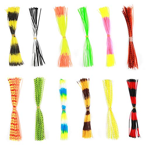 Yosoo Silikon Köder Rock, Silikon Jig Röcke DIY Gummi Angel Jig Köder 12 Bundles 50 Stränge Angelköder Zubehör Yosoo Silikon Köder Rock, Silikon Jig Röcke DIY Gummi Angel Jig Köder 12 Bundles 50 Stränge Angelköder Zubehör von Yosoo