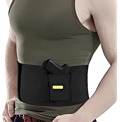 ZJchao Elastische Taktische Belly Band Taille Pistolenholster Gürtelholster mit 2 Magazintaschen, Schwarz ZJchao Elastische Taktische Belly Band Taille Pistolenholster Gürtelholster mit 2 Magazintaschen, Schwarz von Yosoo
