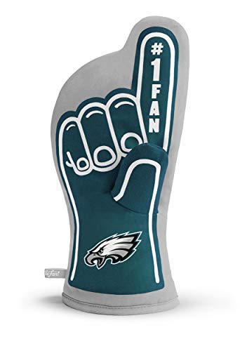 YouTheFan NFL Philadelphia Eagles #1 Ofenhandschuh, 100% Baumwolle, Grill & Ofen, Hitzebeständig, Green, White, Turquoise von YouTheFan