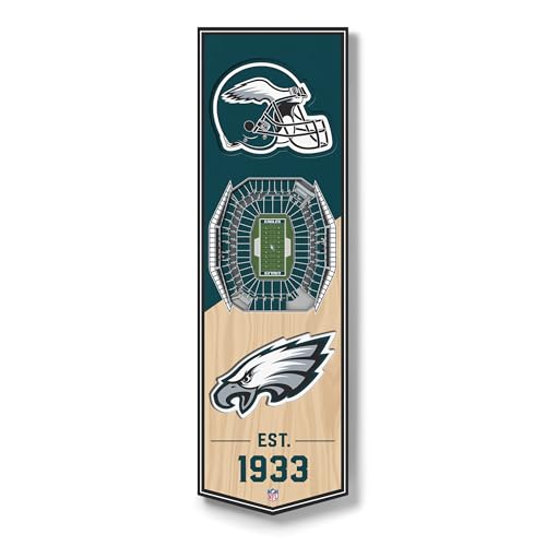 YouTheFan 954132 NFL Philadelphia Eagles 3D-Stadion-Banner, 15,2 x 48,3 cm, Lincoln Financial Field, Team-Farben, Einheitsgröße YouTheFan 954132 NFL Philadelphia Eagles 3D-Stadion-Banner, 15,2 x 48,3 cm, Lincoln Financial Field, Team-Farben, Einheitsgröße von YouTheFan