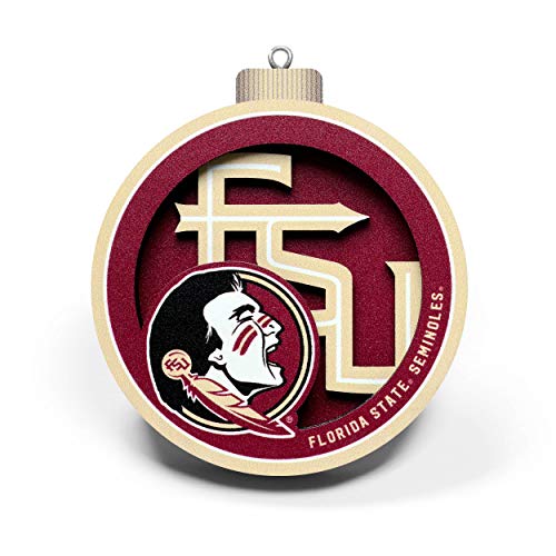 YouTheFan NCAA Florida State Seminoles 3D-Logo-Serie, Ornament, groß von YouTheFan