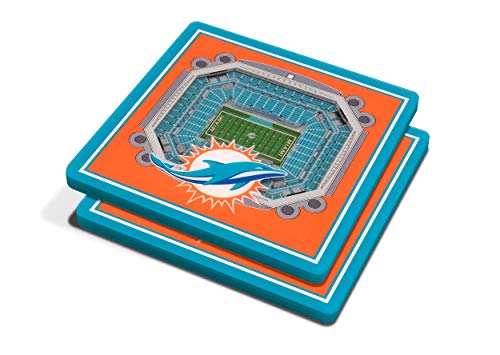 YouTheFan NFL Miami Dolphins 3D StadiumView Untersetzer – Hard Rock Stadium, 1 Stück (2 Stück) YouTheFan NFL Miami Dolphins 3D StadiumView Untersetzer – Hard Rock Stadium, 1 Stück (2 Stück) von YouTheFan