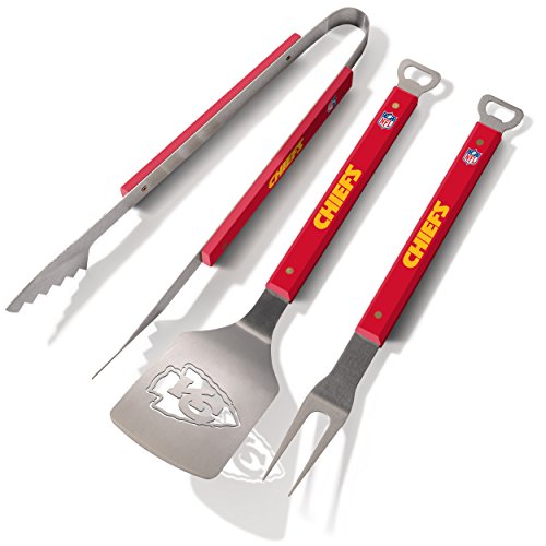 YouTheFan Unisex Kansas City Chiefs Spirit Series 3-teiliges Grillset, Edelstahl, Einheitsgröße YouTheFan Unisex Kansas City Chiefs Spirit Series 3-teiliges Grillset, Edelstahl, Einheitsgröße von YouTheFan
