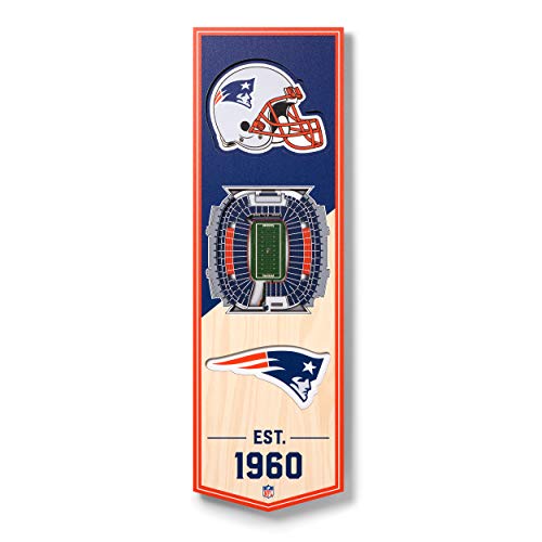 YouTheFan NFL New England Patriots 3D Banner 15,2 x 48,3 cm Gillette Stadion, Team-Farben, Einheitsgröße YouTheFan NFL New England Patriots 3D Banner 15,2 x 48,3 cm Gillette Stadion, Team-Farben, Einheitsgröße von YouTheFan