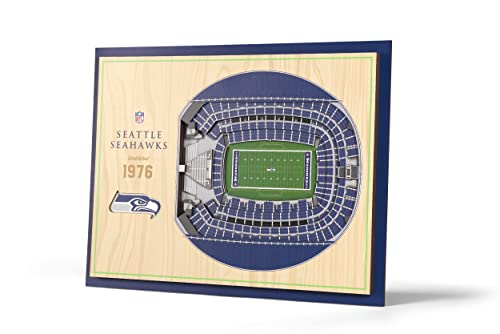 YouTheFan NFL Seattle Seahawks 5-lagiges StadiumView 3D Wandbild, Holzwerkstoff Holz, Einheitsgröße von YouTheFan