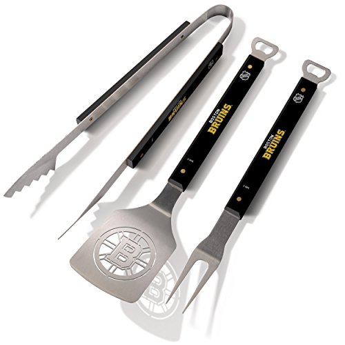 YouTheFan Piece BBQ Set NHL Boston Bruins Spirit Series 3-teiliges Grillset, Edelstahl, Einheitsgröße von YouTheFan