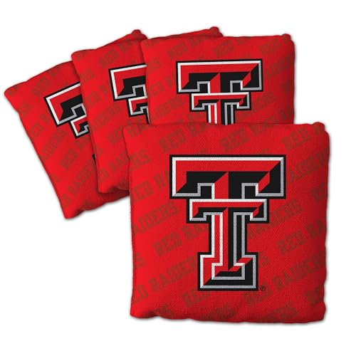 YouTheFan Unisex-Erwachsene Cornhole Bags – 4 Stück, Texas Tech Red Raiders-Rot, Einheitsgröße von YouTheFan