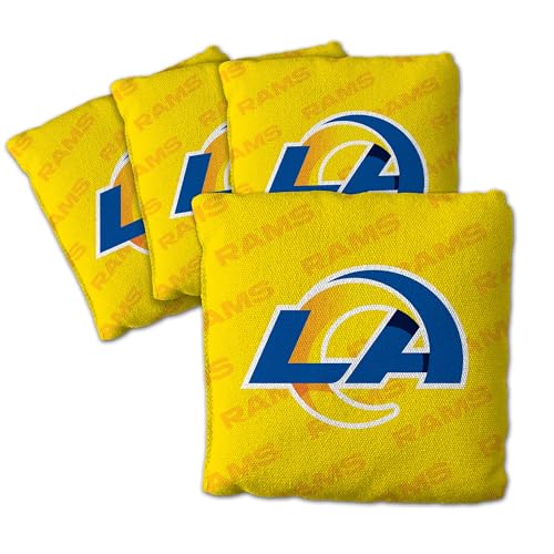 YouTheFan Unisex-Erwachsene Yellow Cornhole Bags – 4 Stück, Los Angeles Rams – Gelb, Einheitsgröße von YouTheFan
