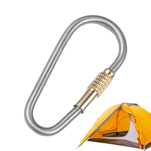 Karabinerhaken aus Titan, hohe Festigkeit, Schnellverschluss, Schlüsselanhänger, Titan-Schlüsselanhänger, leicht, für Outdoor, Indoor, Wandern, Reisen von Youding