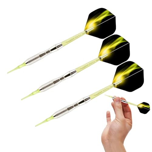 Youding Dart-Set mit weicher Spitze, Dartpfeile mit weicher Spitze | Professionelles Set mit weichen Dartpfeilen in Farbverlaufsfarbe, 3-teilig, bunte Dartpfeile mit weicher Spitze, Dartflüge von Youding