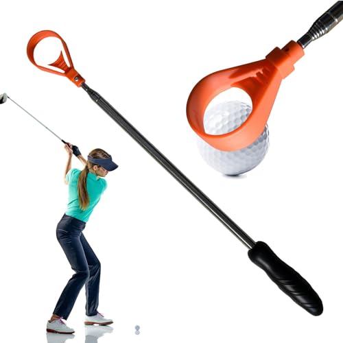 Youding Golfball-Sammler,Golfball-Wasser-Retriever - Teleskopischer Golfballfänger,Tragbares Golf-Retriever-Werkzeug, Golfball-Zubehör für Wasser und Büsche von Youding