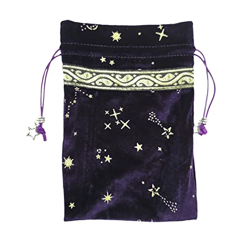 Youding Tarot Dice Bag, Tarot Card Velvet Bag Constellation Pattern, 13 x 18 cm Tarot Card Bag Tarot Card Holder Jewelry Bags Drawstring Hand Bags for Tarot Cards. von Youding