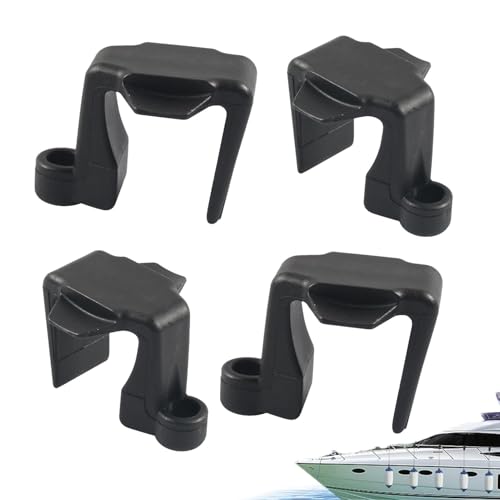 Youngwier Boots-Clips für Reling, Ponton-Clips - 4 Stück robuste -Clips für Boote | Schienenmontierte Stoßstangenaufhänger, einfache Installation, multifunktionale Bootsbojen-Clips für sicheres von Youngwier