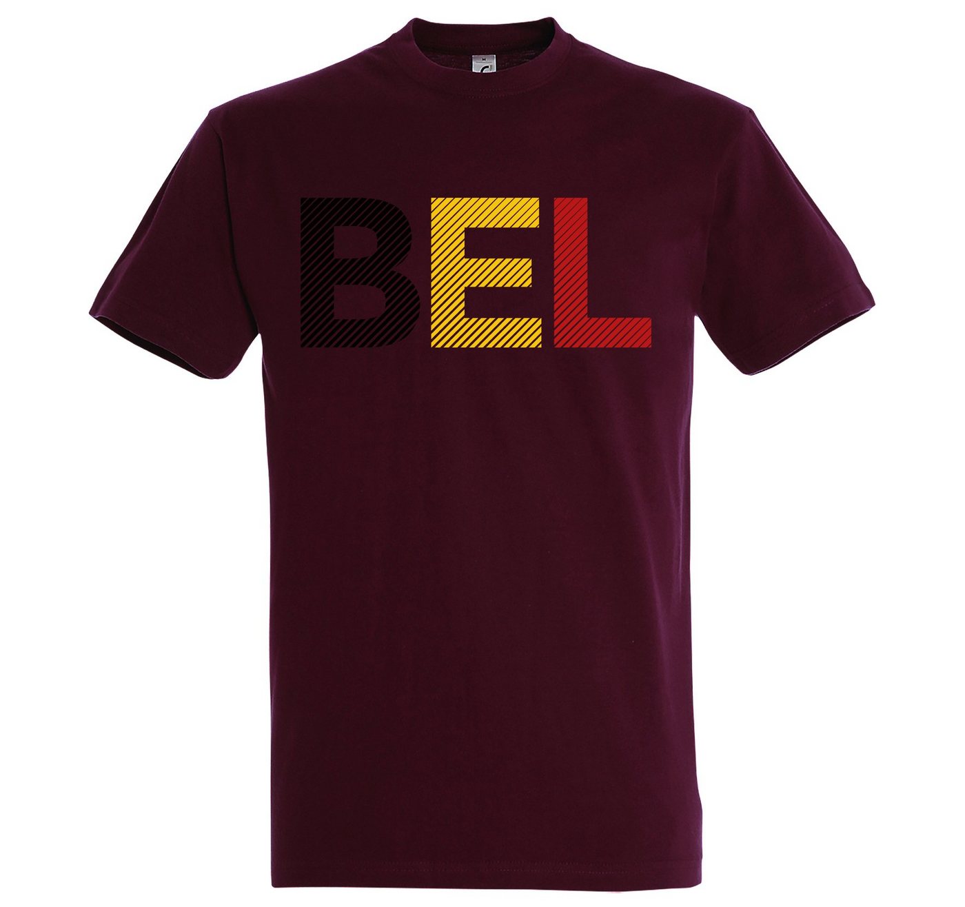 Youth Designz T-Shirt Belgien Herren T-Shirt im Fußball Look mit Trendigem Frontdruck von Youth Designz