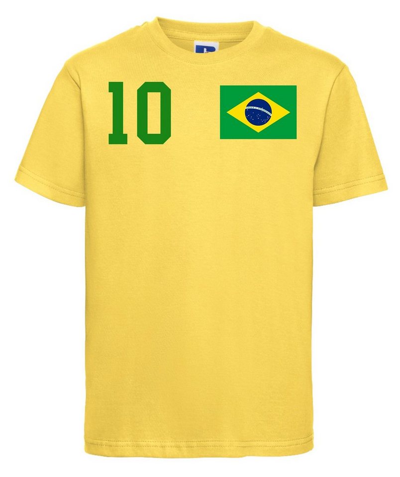 Youth Designz T-Shirt Brasilien Kinder T-Shirt im Fußball Trikot Look mit trendigem Motiv Youth Designz T-Shirt Brasilien Kinder T-Shirt im Fußball Trikot Look mit trendigem Motiv von Youth Designz