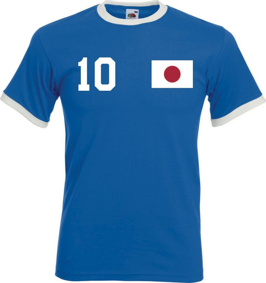 Youth Designz T-Shirt Japan Herren T-Shirt im Fußball Trikot Look mit trendigem Motiv von Youth Designz