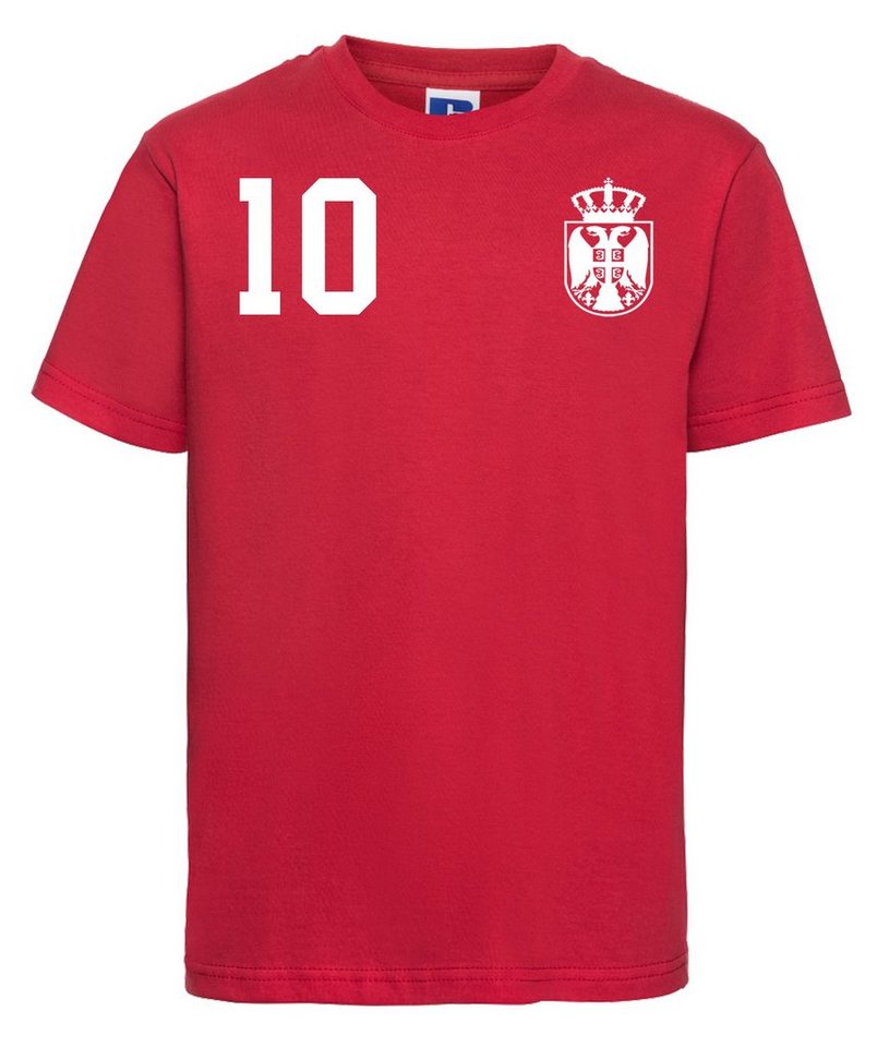 Youth Designz T-Shirt Serbien Kinder T-Shirt im Fußball Trikot Look mit trendigem Motiv Youth Designz T-Shirt Serbien Kinder T-Shirt im Fußball Trikot Look mit trendigem Motiv von Youth Designz