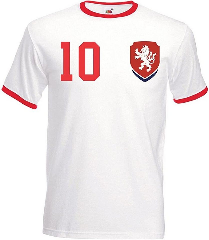 Youth Designz T-Shirt Tschechische Republik Herren T-Shirt im Fußball Trikot Look mit trendigem Motiv von Youth Designz