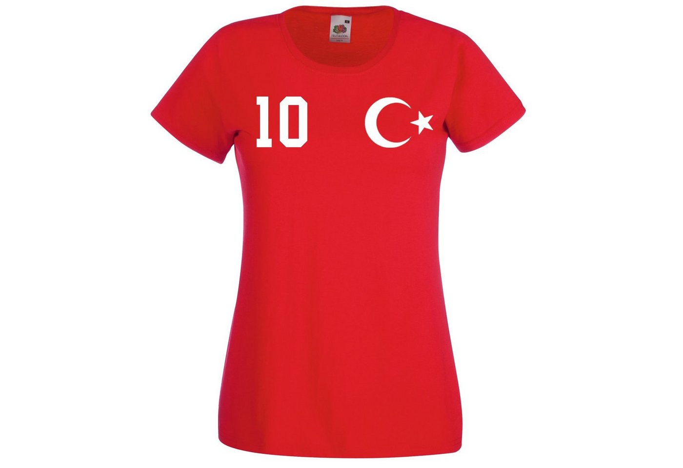 Youth Designz T-Shirt Türkei Damen T-Shirt im Fußball Trikot Look mit trendigem Motiv Youth Designz T-Shirt Türkei Damen T-Shirt im Fußball Trikot Look mit trendigem Motiv von Youth Designz