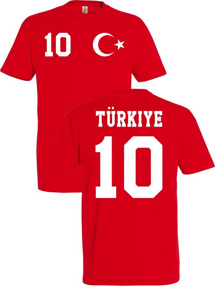 Youth Designz T-Shirt Türkei Herren T-Shirt im Fußball Trikot Look mit trendigem Motiv von Youth Designz