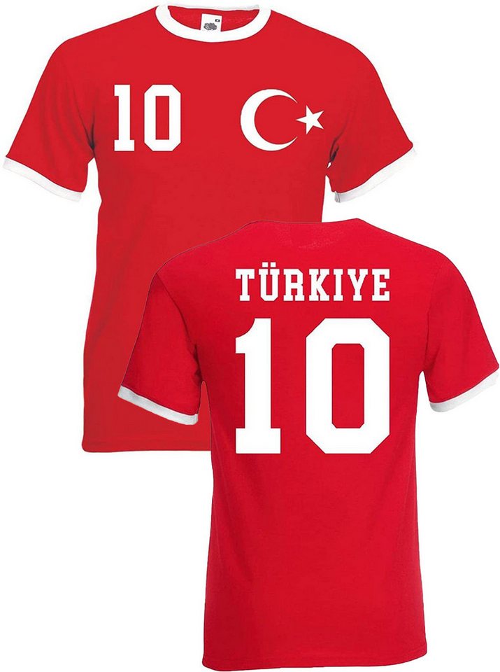 Youth Designz T-Shirt Türkei Herren T-Shirt im Fußball Trikot Look mit trendigem Motiv Youth Designz T-Shirt Türkei Herren T-Shirt im Fußball Trikot Look mit trendigem Motiv von Youth Designz