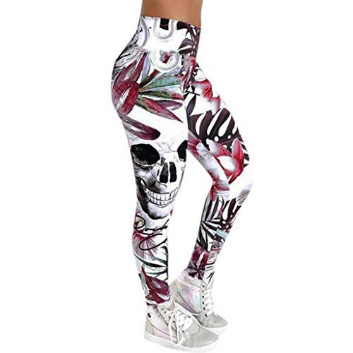 Yowablo Damen Sport Leggings Lange Blickdicht Kompressions Yoga Fitnesshose Sporthose mit Hohe Taille für Workout Gym Jogging (S,1B) von Yowablo